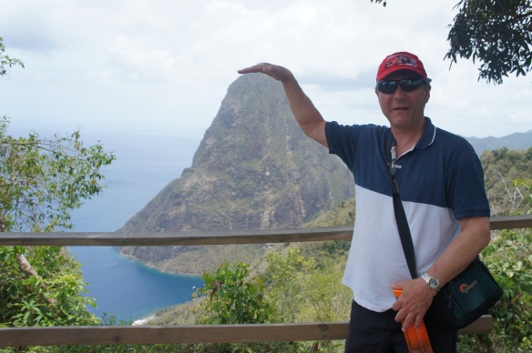 A bird's eye view of St. Lucia's beautiful Pitons